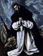 GRECO, El St Dominic in Prayer oil painting artist
